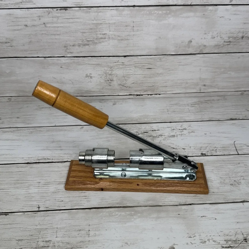 Vintage Adams Pecan Cracker Lever Action Nutcracker Tool With Original Box USA